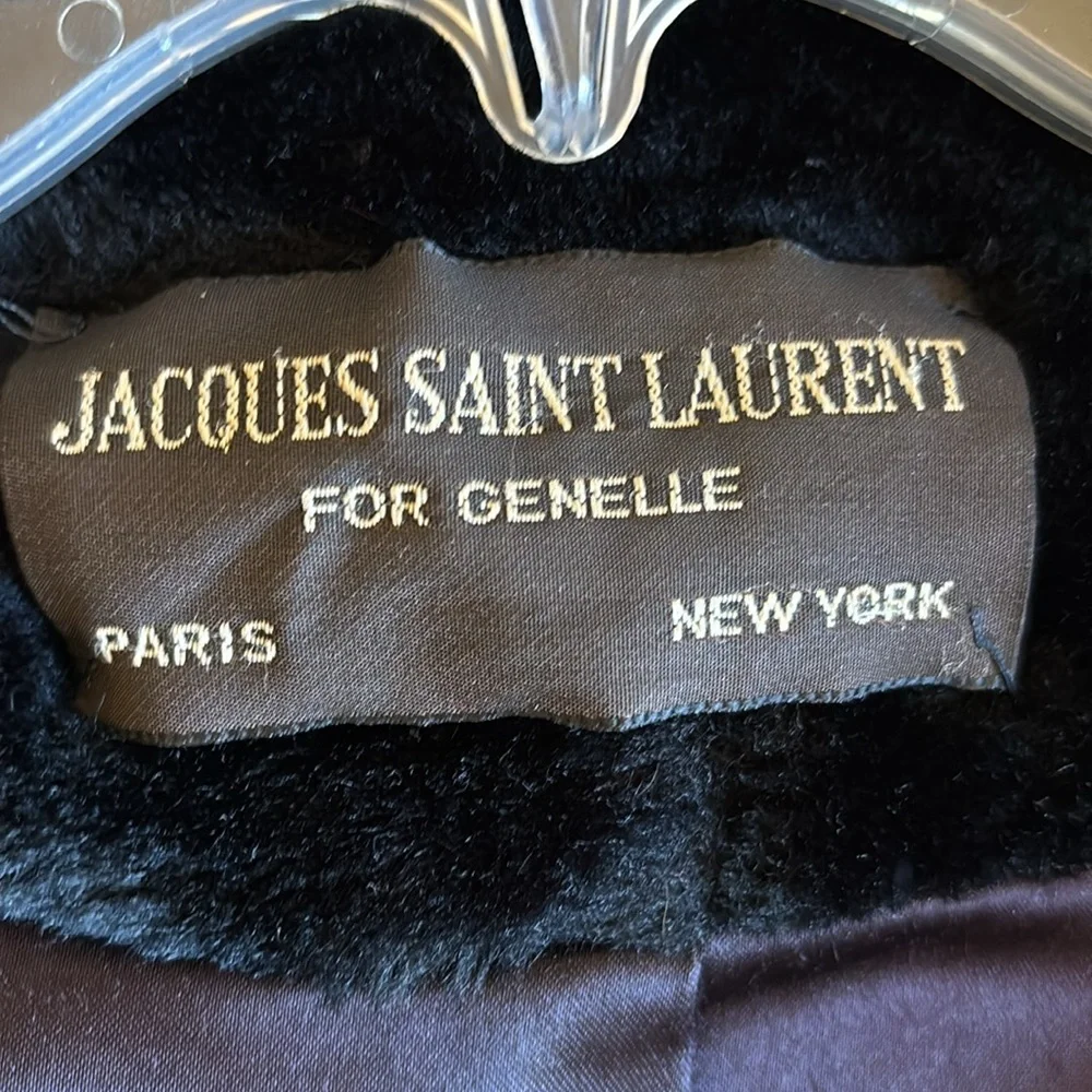 Jacques Saint
Laurent‎ For Genelle Black Demi Buff
Faux Fur Coat Size 8 - Picture 8 of 14
